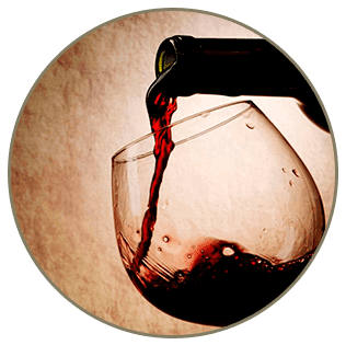Bodegas Morte botella de vino y copa